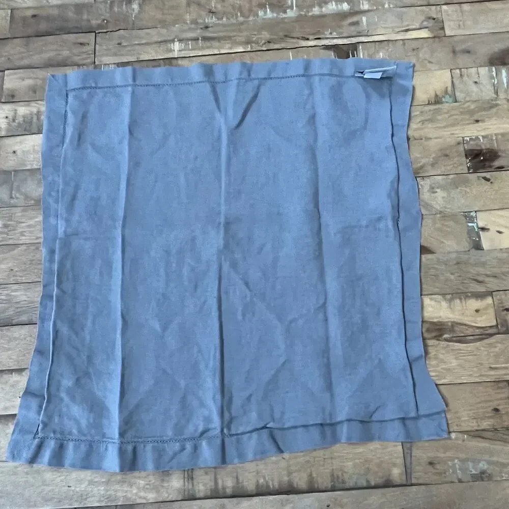 Pottery Barn 100% Linen Hemstitch Napkin Set of 2 Gray 20 in x 20 in